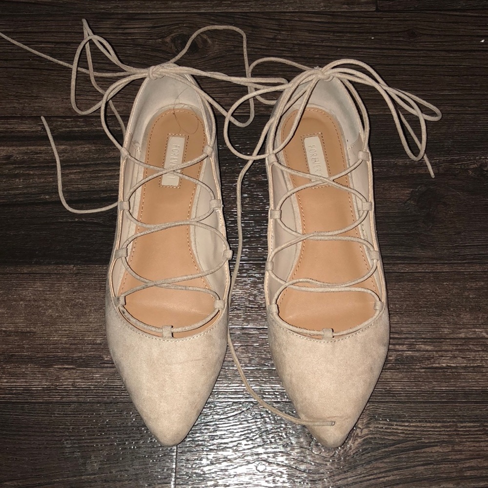 Lace Up Ballet Flats